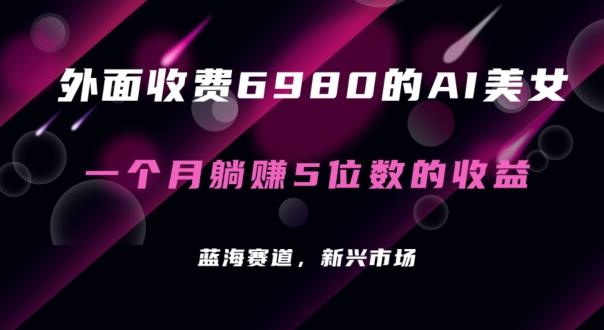 外面收费6980的AI美女项目！每月躺赚5位数收益(教程+素材+工具)【揭秘】-精品虚拟资源库