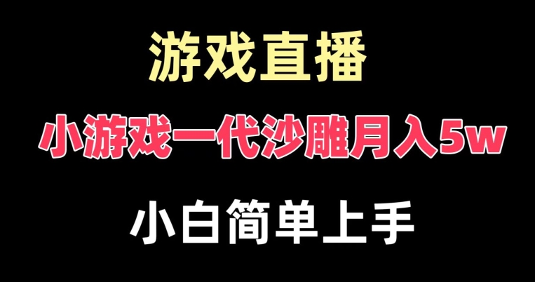 玩小游戏一代沙雕月入5w，爆裂变现，快速拿结果，高级保姆式教学【揭秘】-精品虚拟资源库
