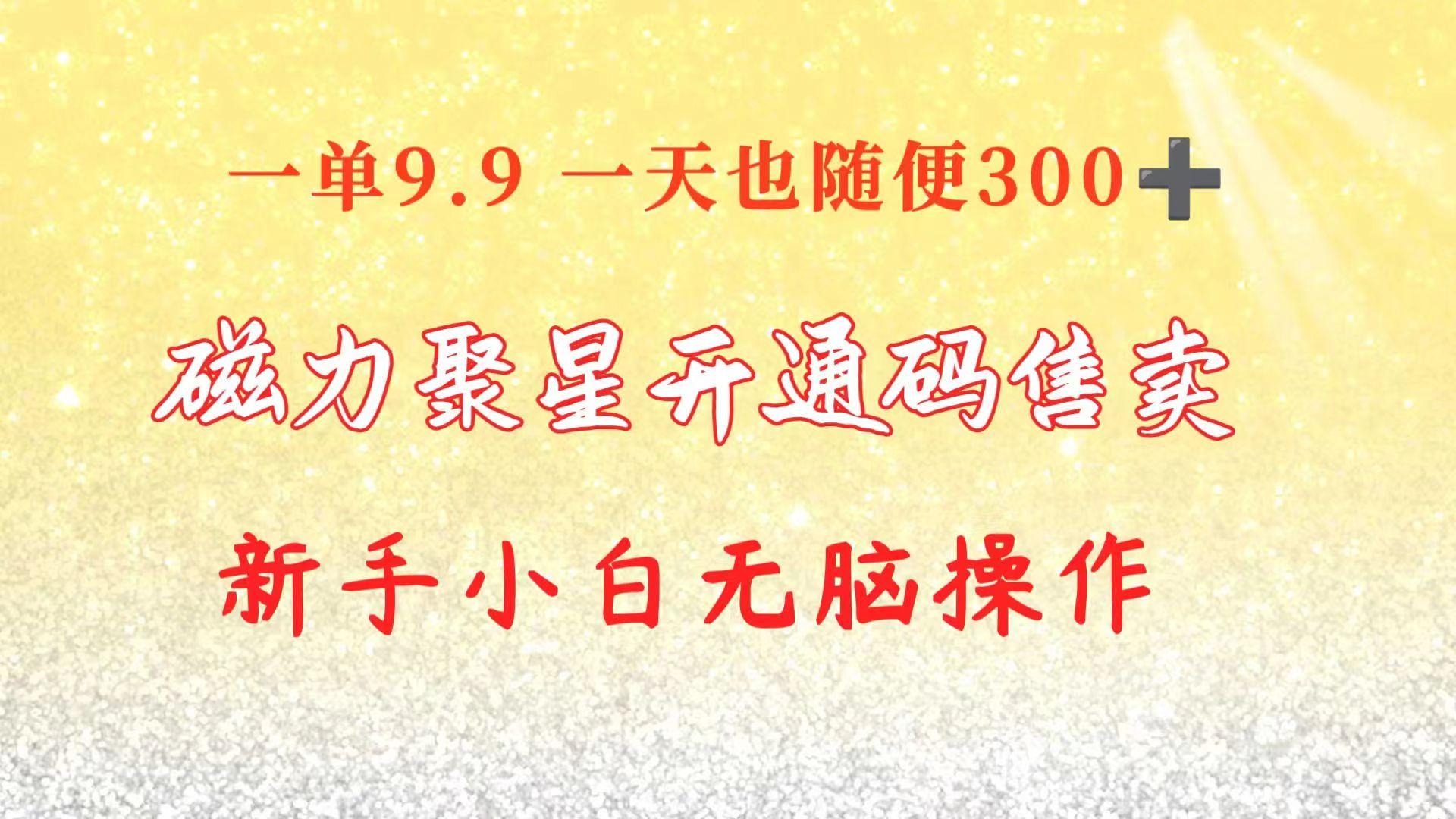 快手磁力聚星码信息差 售卖  一单卖9.9  一天也轻松300+ 新手小白无脑操作-精品虚拟资源库