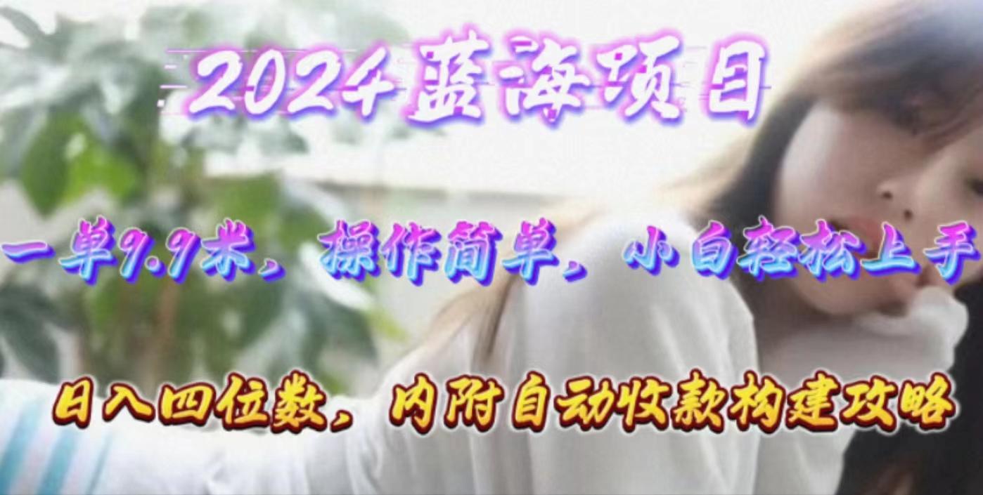 年轻群体的蓝海市场，1单9.9元，操作简单，小白轻松上手，日入四位数-精品虚拟资源库