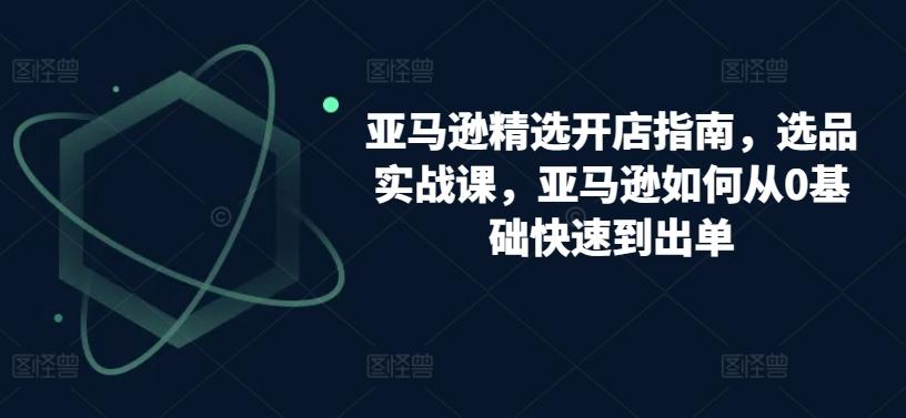 亚马逊精选开店指南，选品实战课，亚马逊如何从0基础快速到出单-精品虚拟资源库