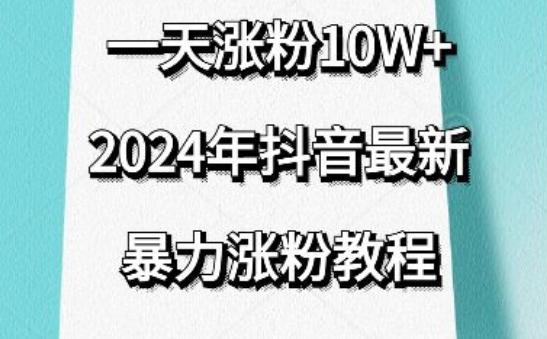 抖音最新暴力涨粉教程，视频去重，一天涨粉10w+，效果太暴力了，刷新你们的认知【揭秘】-精品虚拟资源库