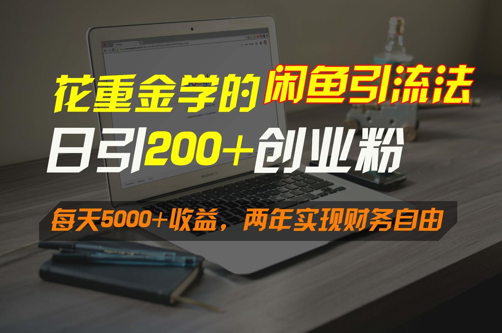花重金学的闲鱼引流法，日引流300+创业粉，每天5000+收益，两年实现财务自由-精品虚拟资源库