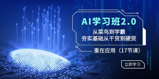 AI学习班2.0：从菜鸟到学霸，夯实基础从干货到硬货，重在应用(17节课)-精品虚拟资源库