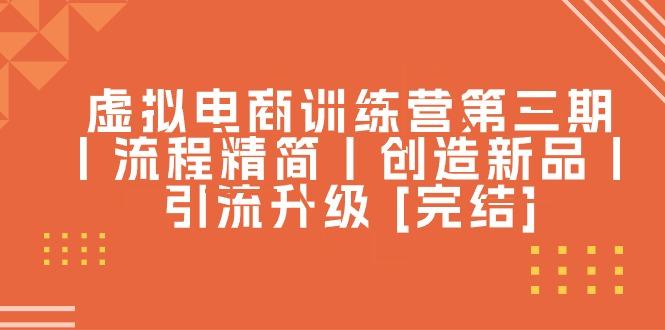 虚拟电商训练营第三期丨流程精简丨创造新品丨引流升级 [完结]-精品虚拟资源库