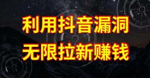 利用抖音链接漏洞，无限拉新赚钱【漏洞原理+操作流程】【揭秘】-精品虚拟资源库