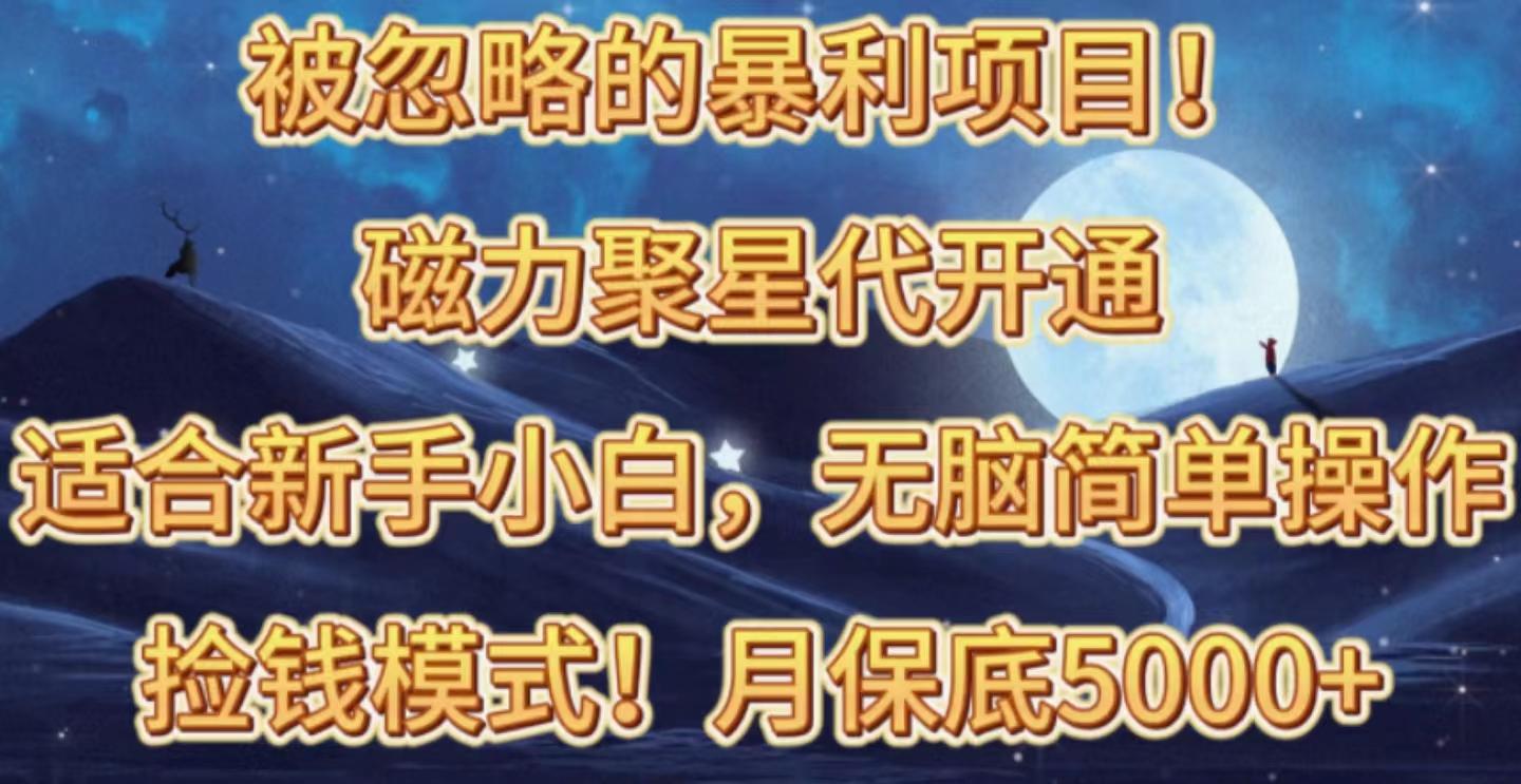 被忽略的暴利项目！磁力聚星代开通捡钱模式，轻松月入五六千-精品虚拟资源库