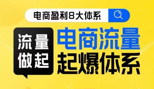 8大体系流量篇·流量做起，电商流量起爆体系线上课-精品虚拟资源库