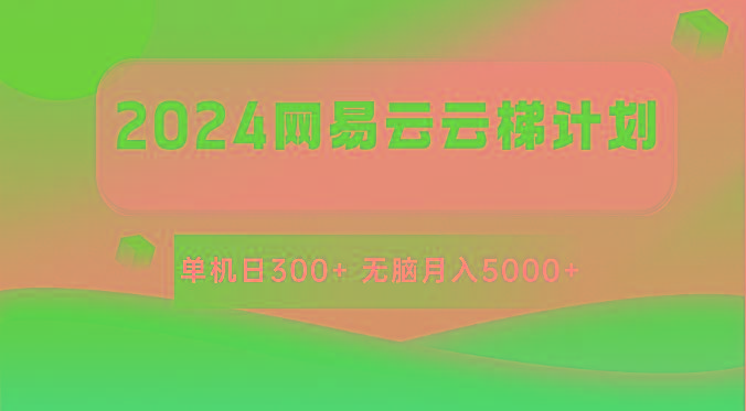 2024网易云云梯计划 单机日300+ 无脑月入5000+-精品虚拟资源库