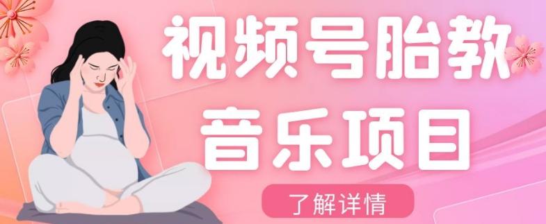 视频号胎教音乐项目，操作简单，0成本利润自己定，单日300+-精品虚拟资源库