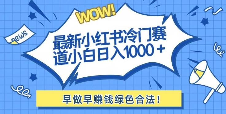 最新小红书冷门赛道日入1000+一部手机小白轻松-精品虚拟资源库