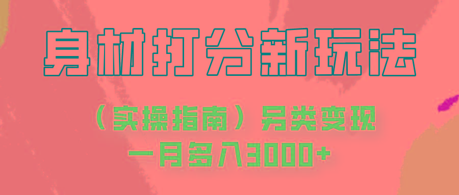 身材颜值打分新玩法(实操指南)另类变现一月多入3000+-精品虚拟资源库