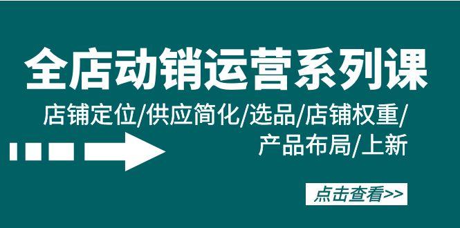 (9845期)全店·动销运营系列课：店铺定位/供应简化/选品/店铺权重/产品布局/上新-精品虚拟资源库