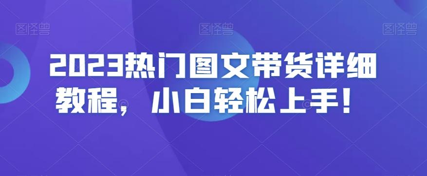 2023热门图文带货详细教程，小白轻松上手！-精品虚拟资源库