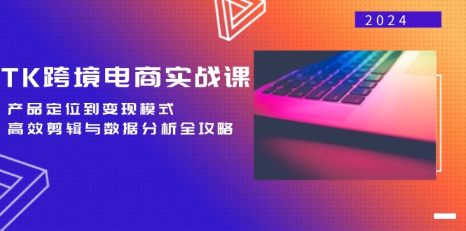 TK跨境电商实战课：产品定位到变现模式，高效剪辑与数据分析全攻略-精品虚拟资源库