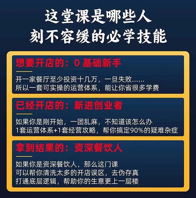 图片[2]-餐饮店盈利实操方法：教你怎样开一家持续能赚钱的餐厅(25节-精品虚拟资源库