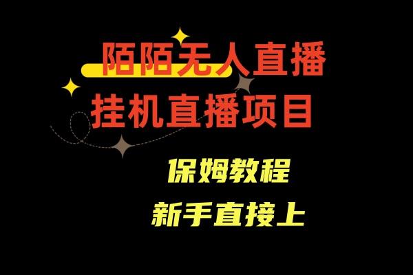 收费1980的，陌陌无人直播，通道人数少，新手容易上手-精品虚拟资源库