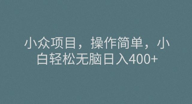 小众项目，操作简单，小白轻松无脑日入400+-精品虚拟资源库
