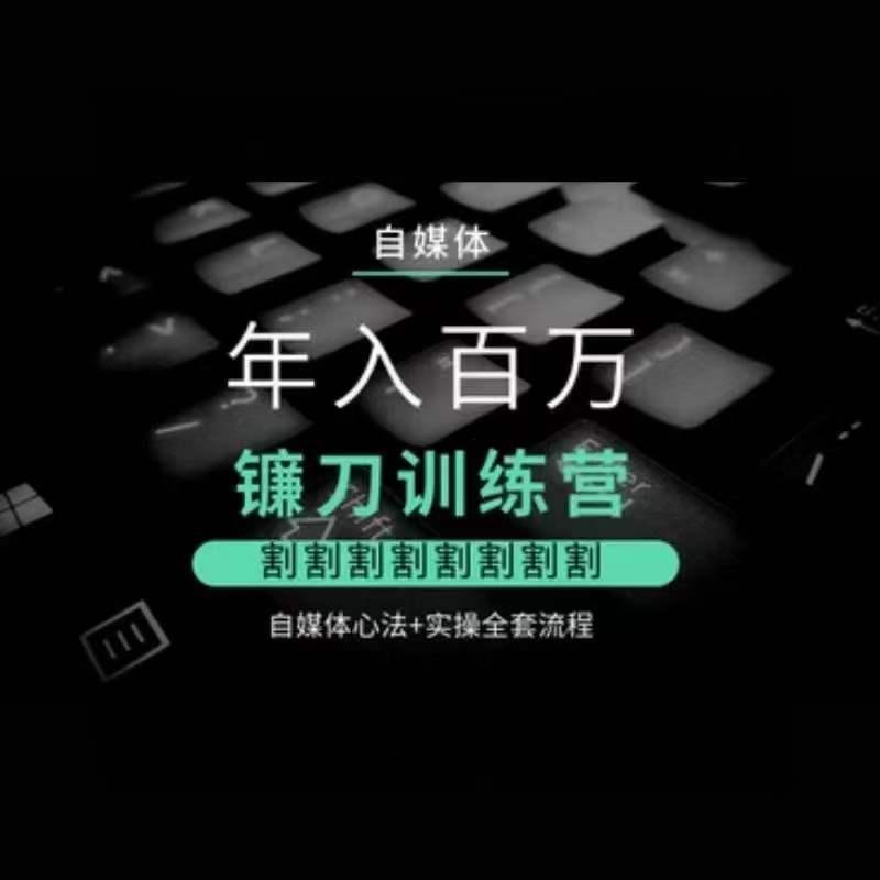 自媒体年入百万镰刀训练营，割割割割割割割割，自媒体心法+实操全套流程-精品虚拟资源库