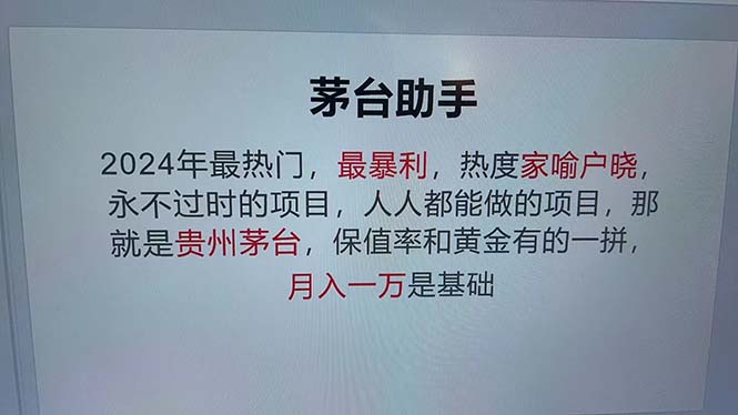 魔法贵州茅台代理，永不淘汰的项目，抛开传统玩法，使用科技，命中率极…-精品虚拟资源库